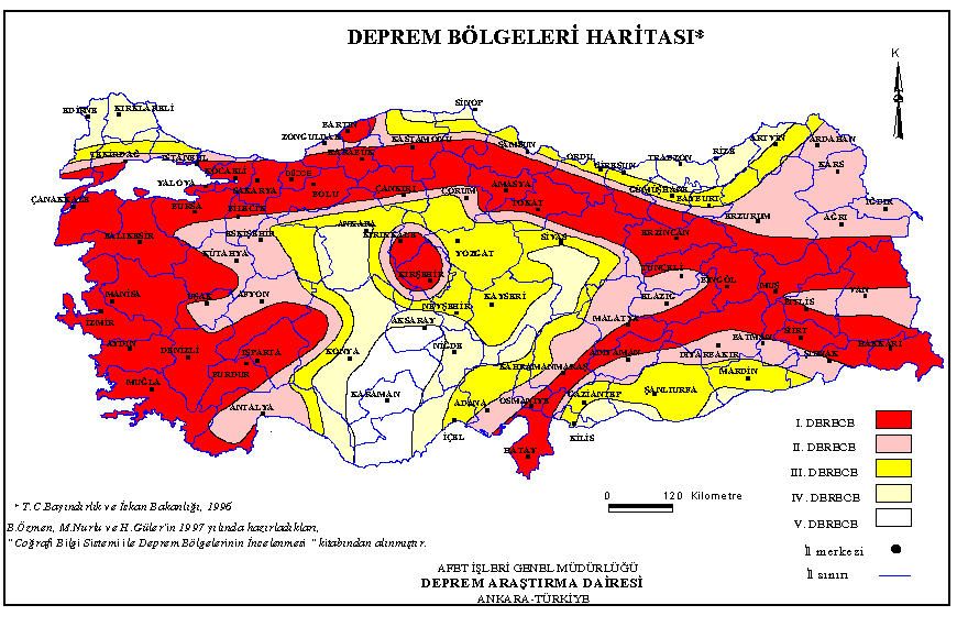 2020 Türkiye Tehlikeli Deprem Bölgeleri